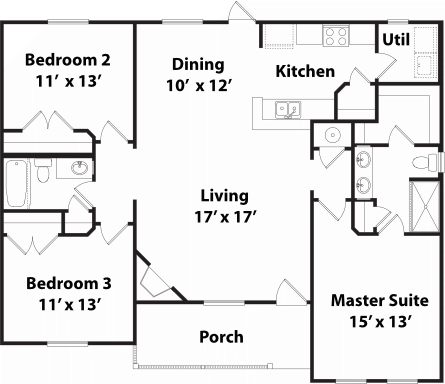 1352 Vista Floor Plan